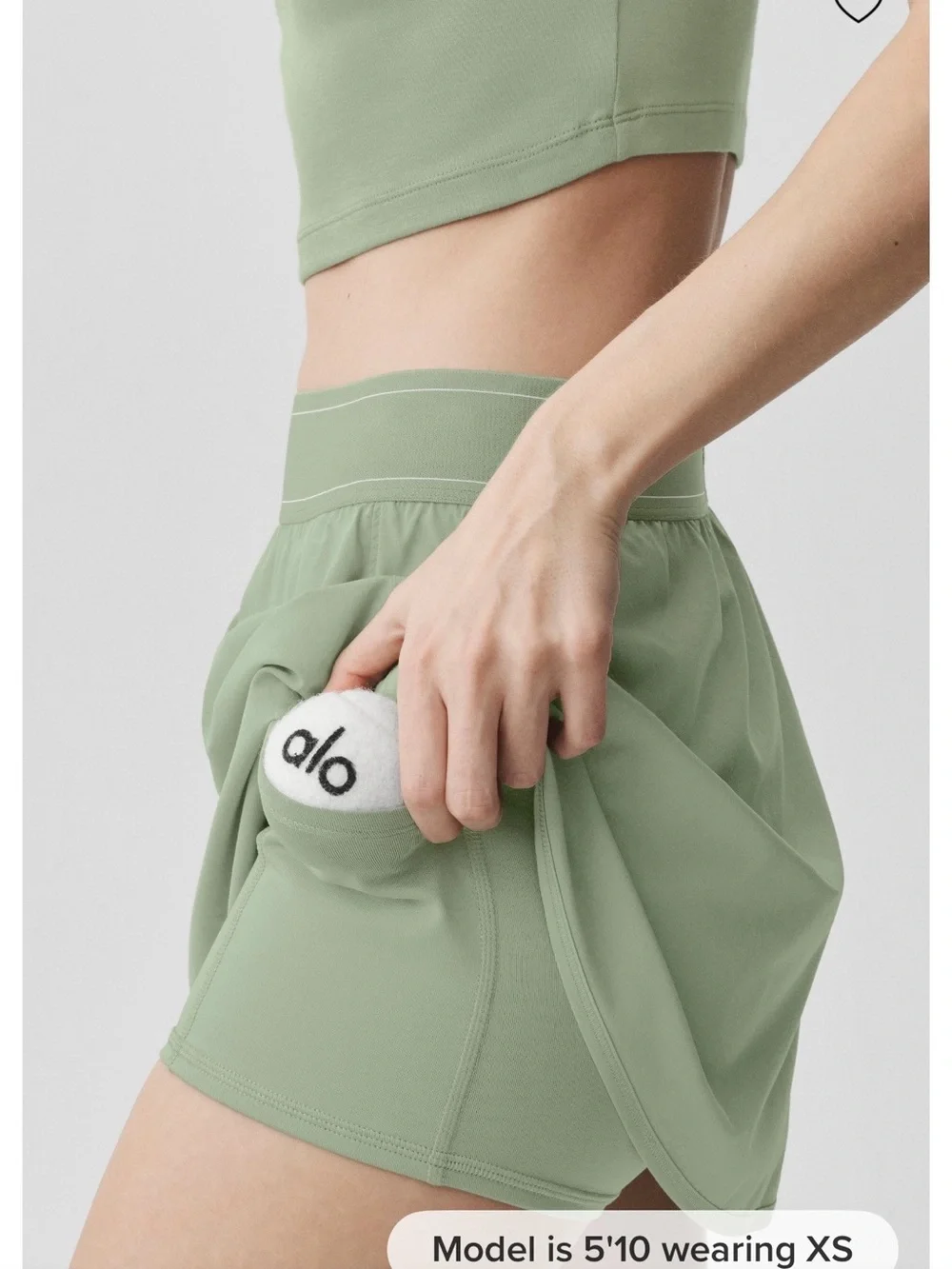 Alo dune green skirt